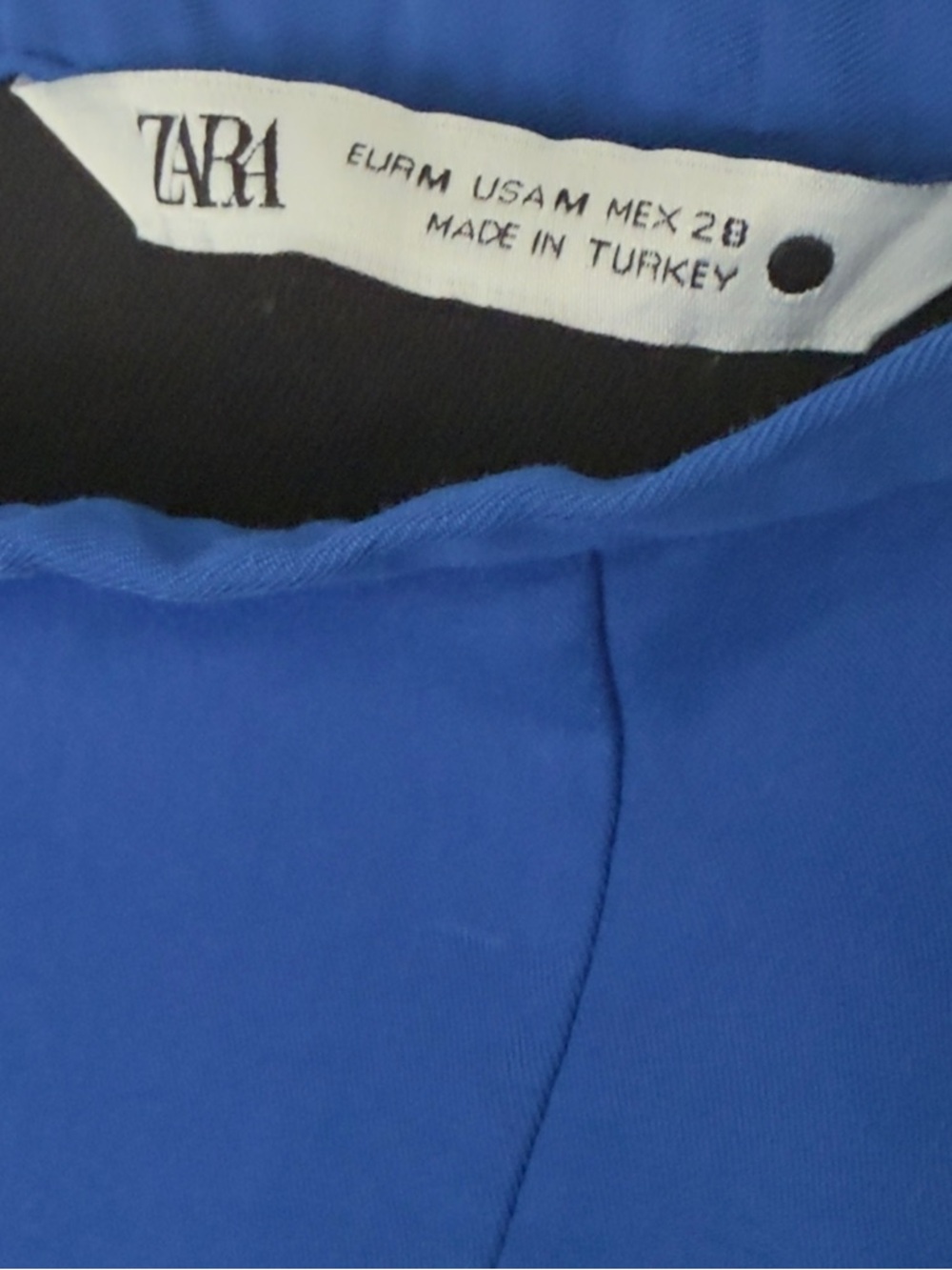 Zara Royal Blue Mini Skirt Size M | Dressy High Waisted Skirt | Going Out - Picture 7 of 8